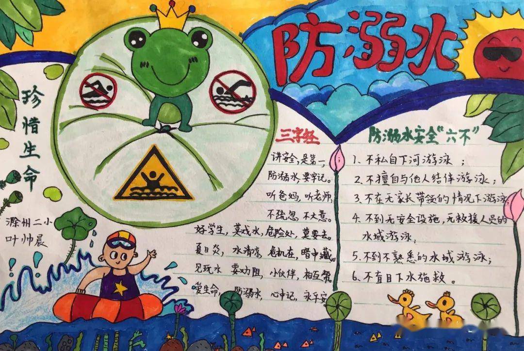 滁州二小凤凰校区预防溺水手抄报获奖名单 !