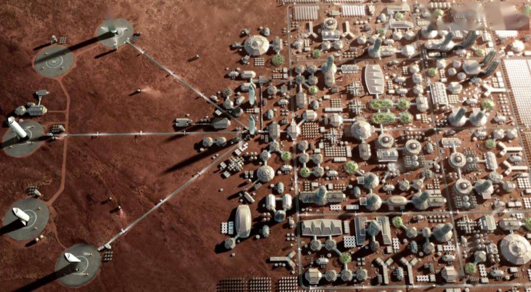 spacex殖民火星的构想图 图片来源:spacex