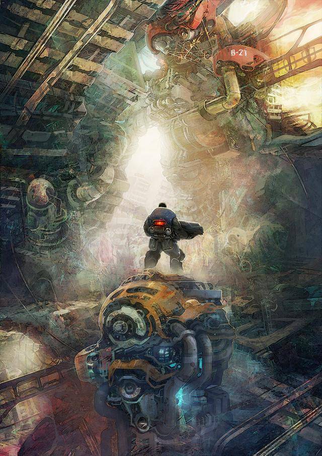 一组画技精湛的科幻场景插画作品欣赏!非常有想象力的
