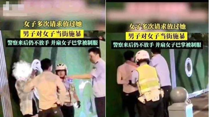 男子当着警察的面对女子施暴,你支持重判吗?