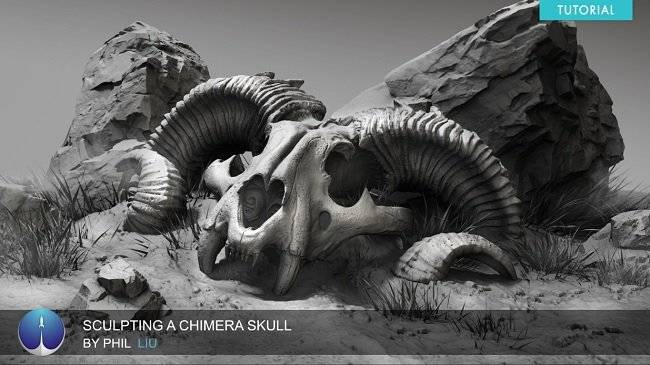 exp-points – sculpting   chimera skull phil liu