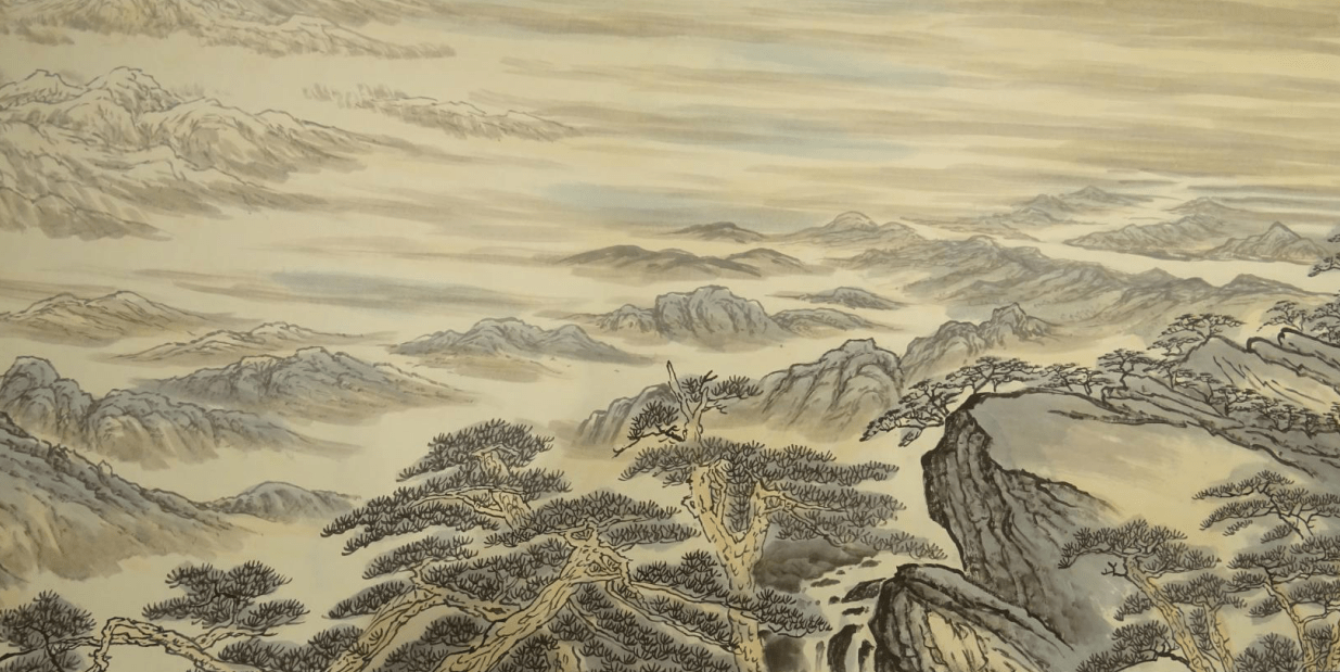 亲笔绘制《百年抱石·江山如此多娇》巨幅国画典藏,使傅氏山水再现
