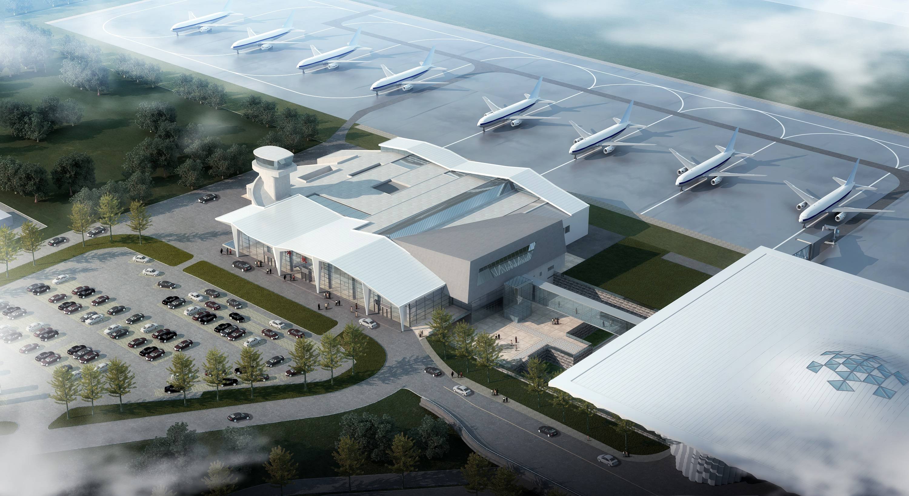 保山腾冲机场跑道延长及附属设施扩建工程效果图