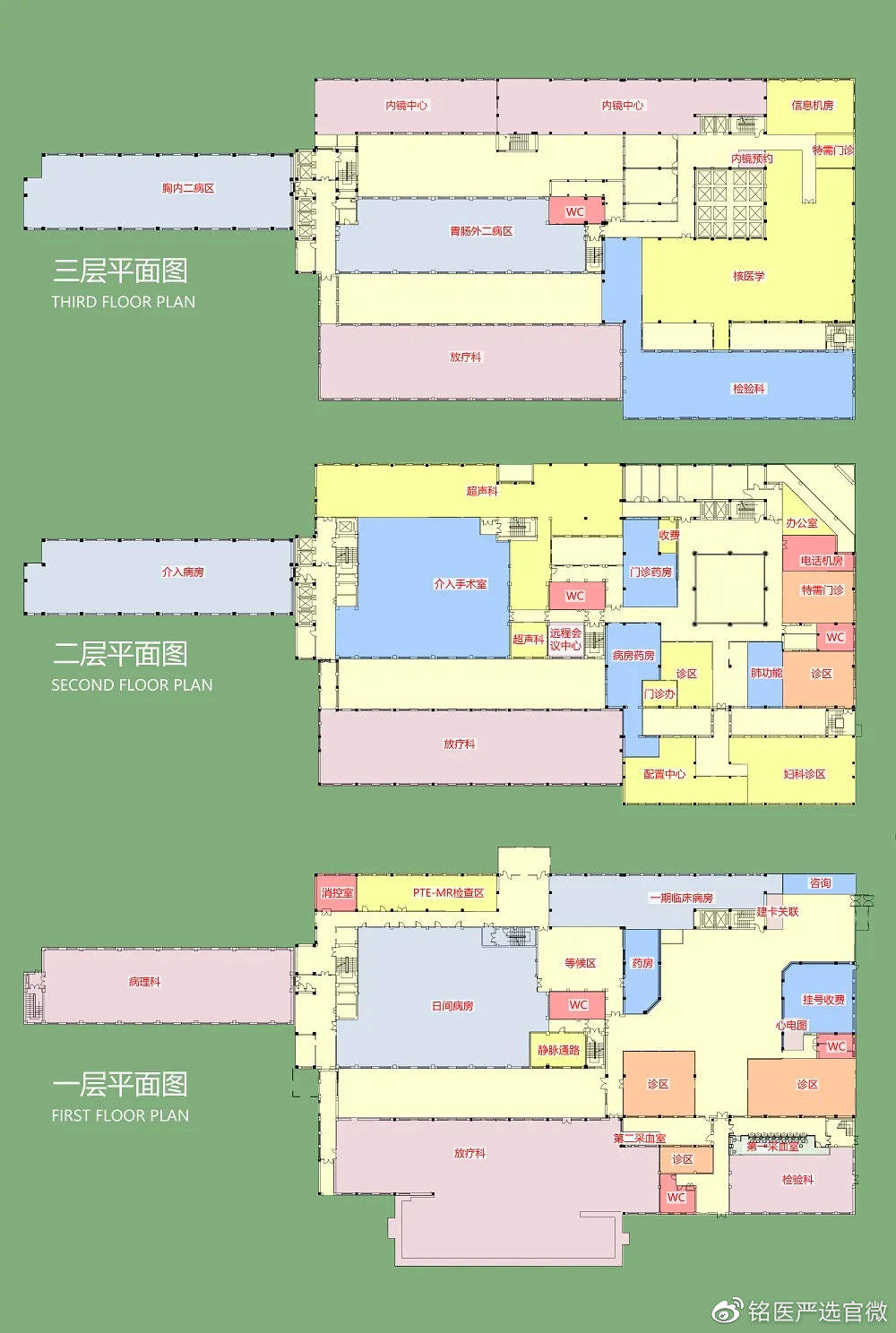 门诊布局平面图 图源:北京大学肿瘤医院官网