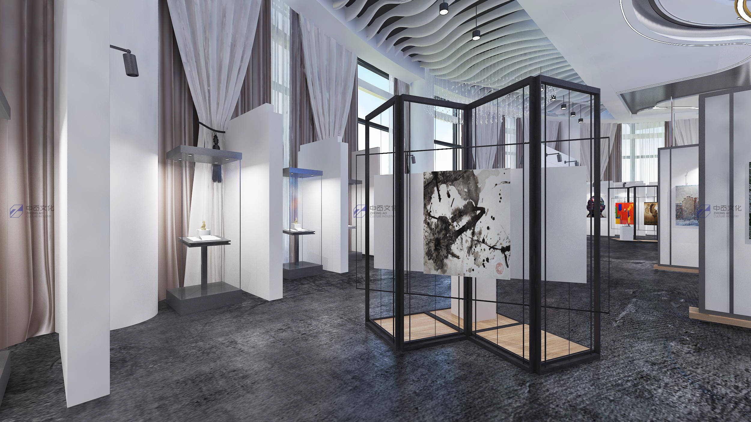 黄海学院艺术学院美术馆设计-中岙文化_展厅