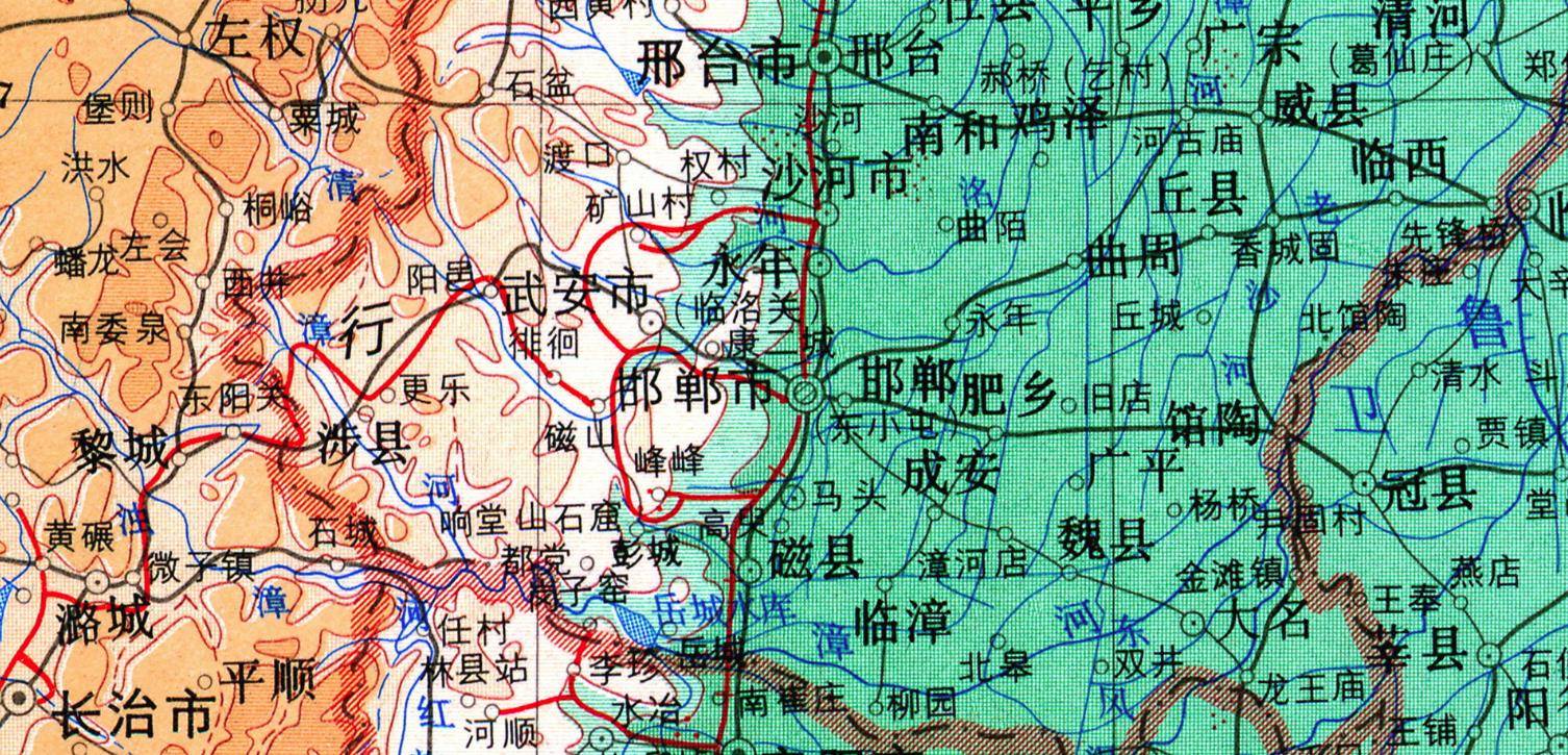 以及河北,山东交界的卫运河今天的漳河是海河流域漳卫南运河水系的