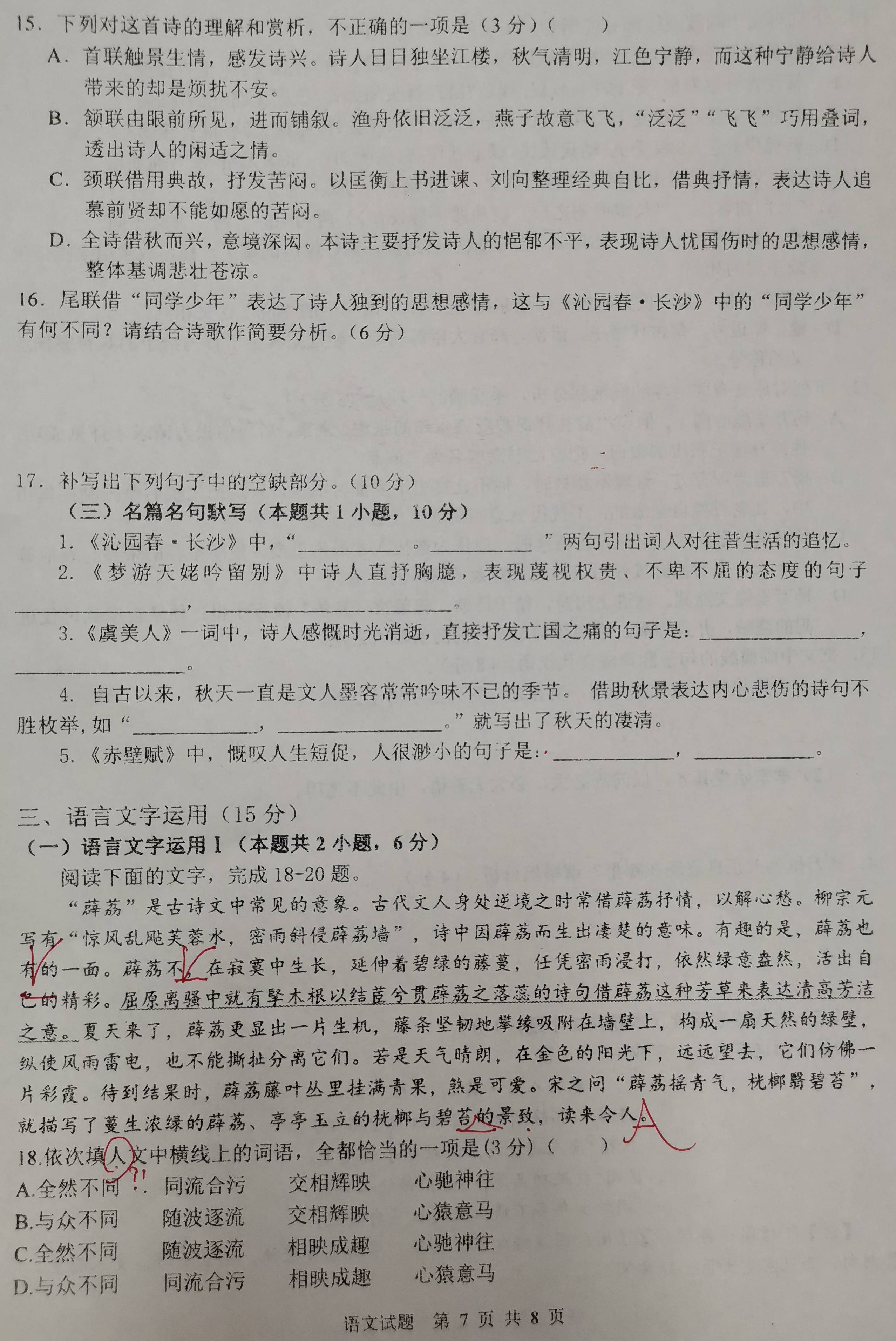 门外汉登大雅堂===数学老师谈作文【2023.1.5.】（附高一语文考卷）  高一作文 第8张