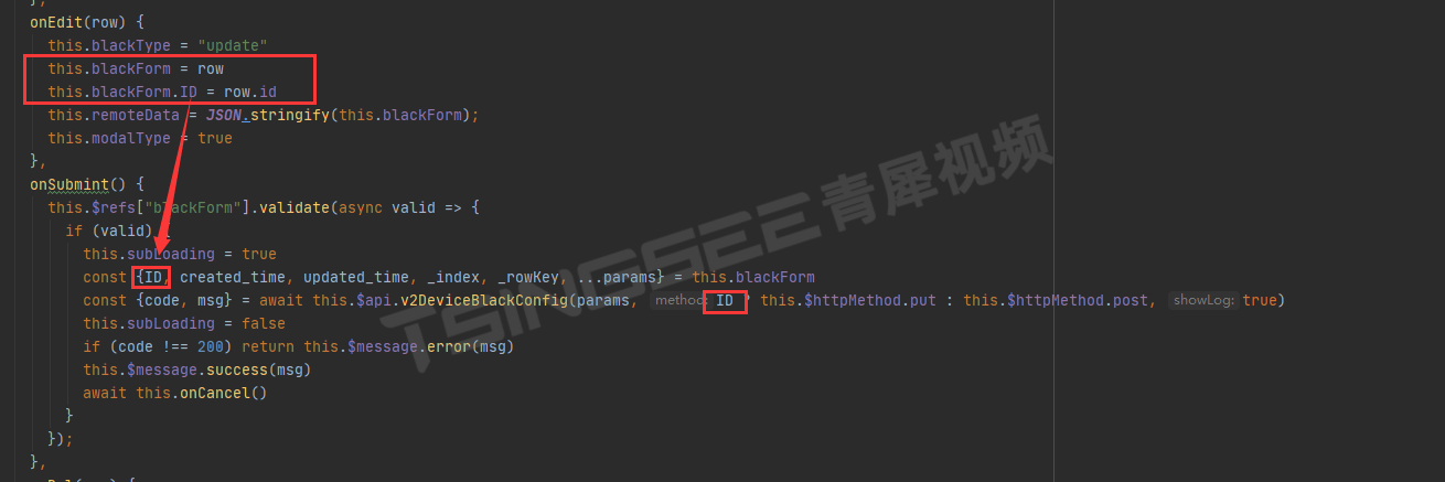先点击编辑，发现没有将这条数据带入，并且展示为空，于是优化此代码：