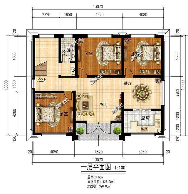 占地125平的新中式别墅,看一眼就忘不了,36万就能建