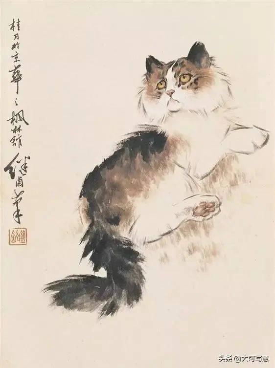 【书画欣赏】 四大国画大家笔下猫咪——尽脱妖媚之态