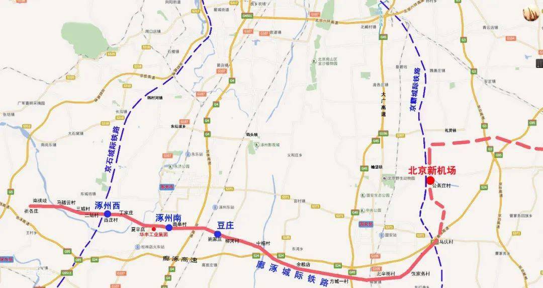 廊涿城际铁路概况 廊涿城际铁路位于河北省廊坊市和保定市境内,线路