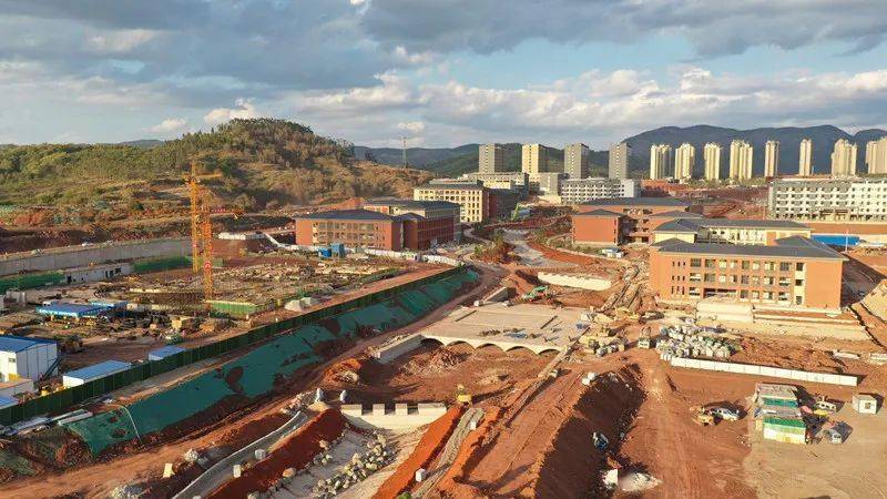 云南财经大学安宁新校区建设火热进行中蓝图正在变成现实