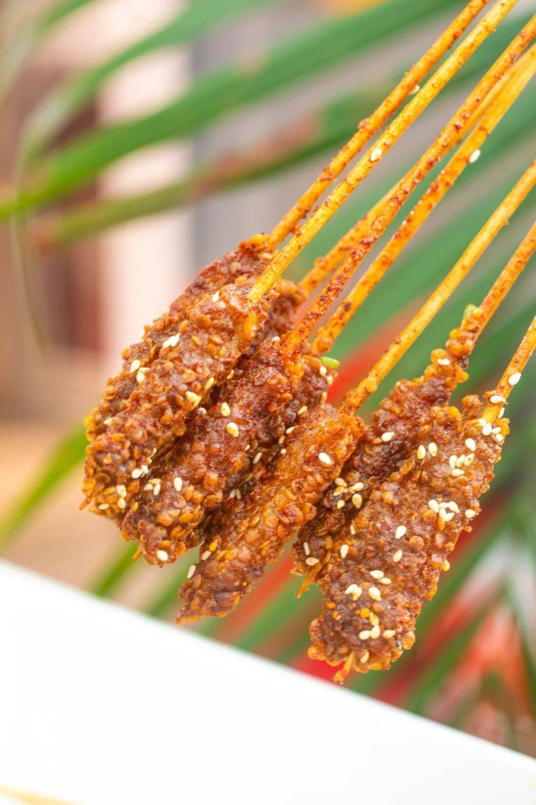 羊肉串炸着更香嫩!