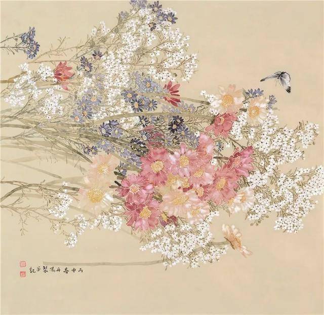 画大展优秀奖 2008年作品【春语】入选《纪念中国改革开放三十周年