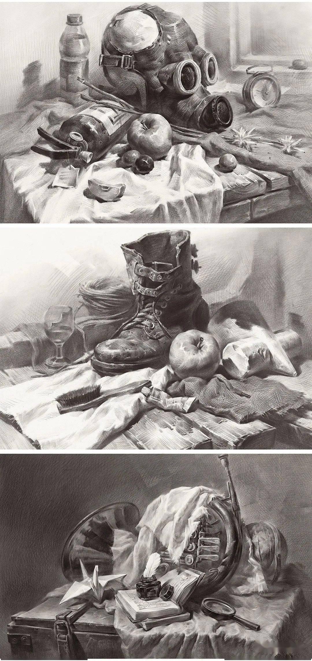 2020钟汉兵老师精心力作《状元导师-素描静物临本》内容丰富作画思路