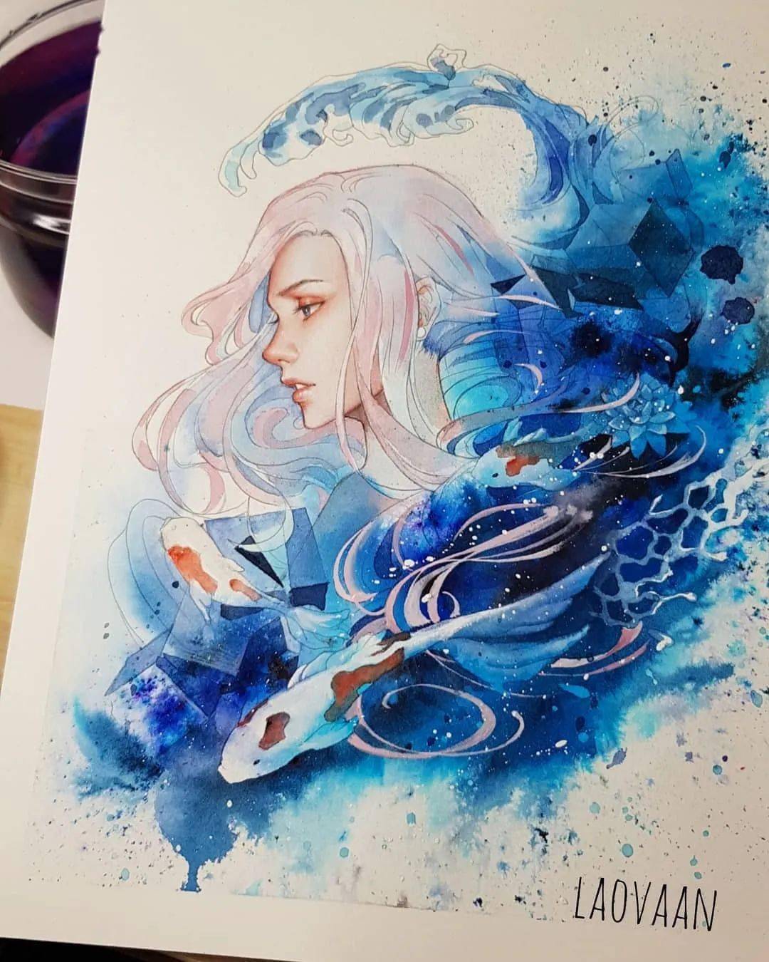 青春洋溢的水彩动漫