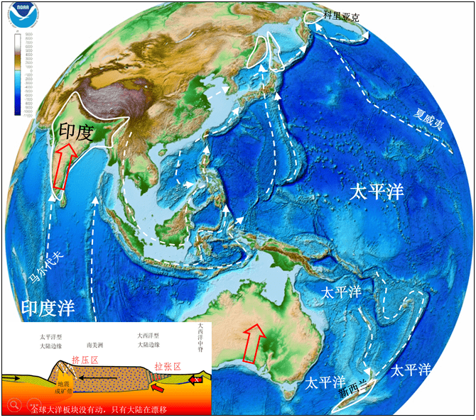 过程,更重要的是该模型也能解释大陆漂移与全球地震分布特征(梁光河