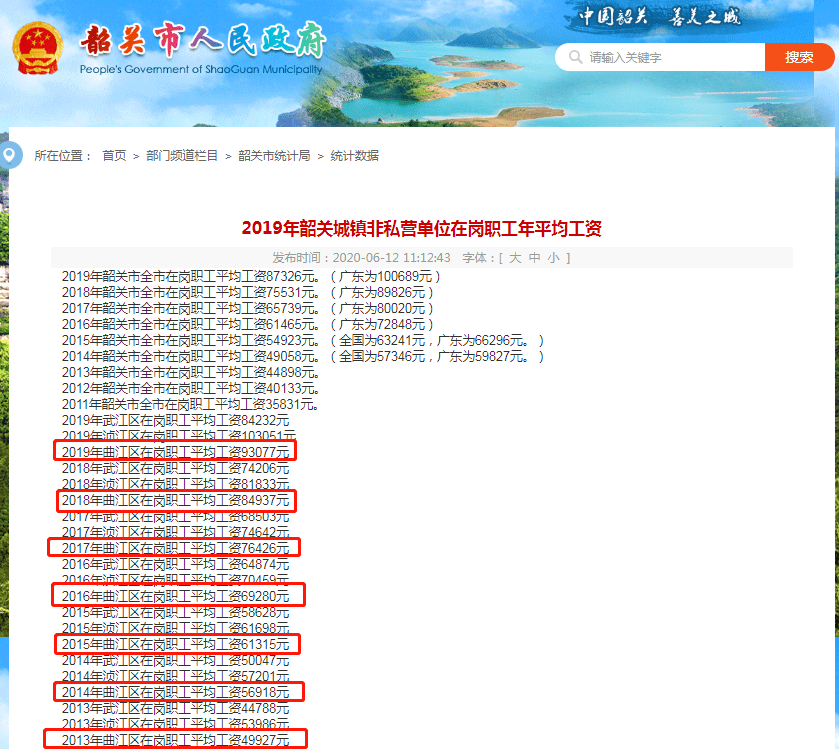 韶关人均工资_韶关学院