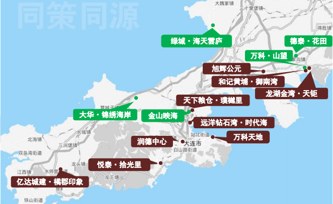 待售楼盘地图7月刊:大连将迎14个新项目