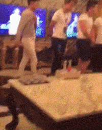 搞笑GIF:大家来向我们的新帮主问好