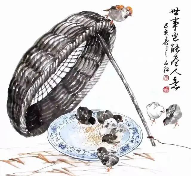 芳华书画水墨画的另一种趣味构思独特而又巧妙读来让人回味无穷