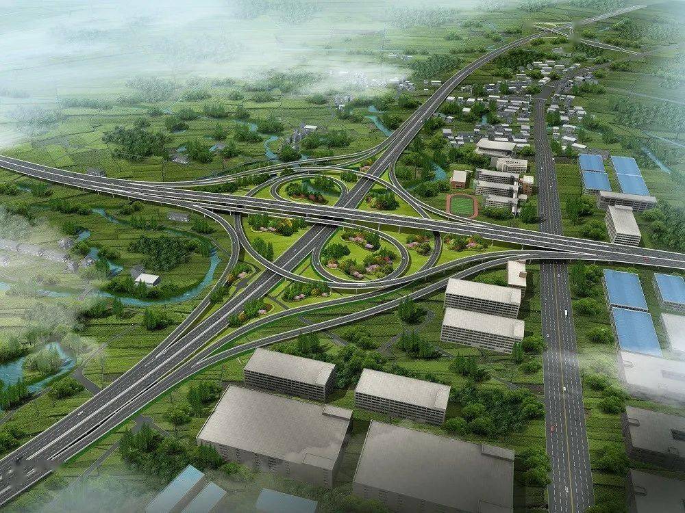 瑞苍高速公路萧江枢纽效果图