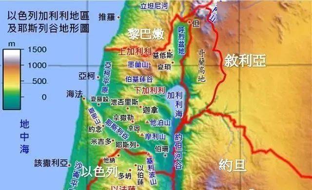 以色列加利利地区地形图有一件必须知道的事情是,在1967年的战争之后