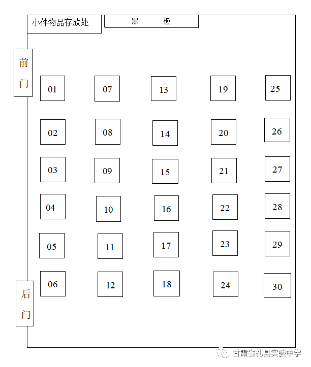 30人考场座位图-千图网