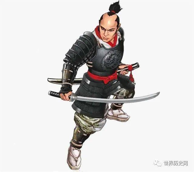 佩戴武器的日本武士示意图保证江户时代的幕府统治不会被地方的权力
