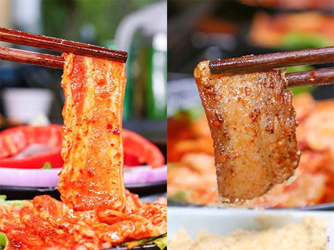 五花肉|酥嫩爆汁！【火遍长沙的“网红烤肉”】78元抢门市价235元 柒酒烤肉 3-4人餐！现切现拌