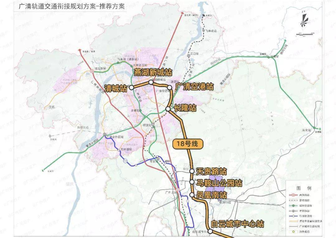 作为广州一条重要的南北向高速地铁 18号线的最初规划 是从南沙区