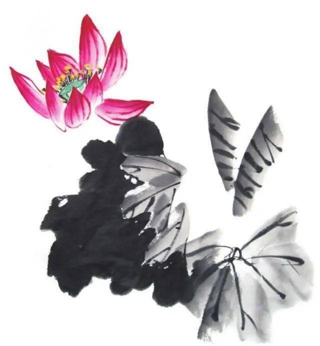 国画梅花,兰花,菊花,牡丹,荷花等常画花卉的画法_花头