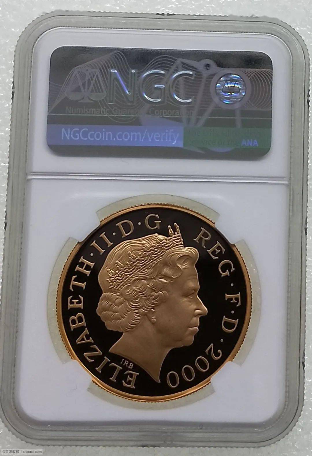 推进| ngc-pf70 英国2000年英女皇母亲百岁金币