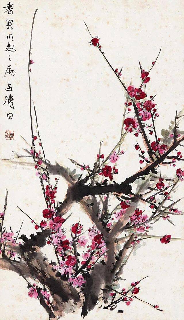 国画梅花、兰花、菊花、牡丹、荷花等常画花卉的画法_花头