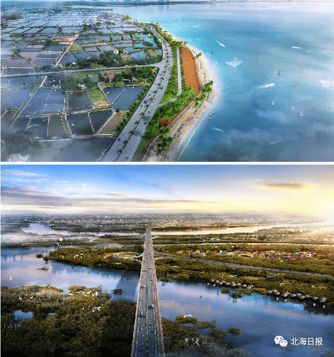 一湾海景连三市廉州湾大道建成后将使广西滨海公路全线贯通