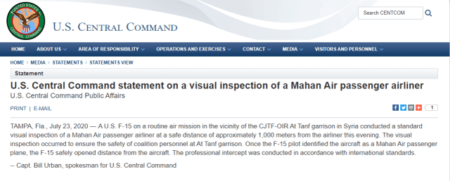 美軍承認派出戰機在敘利亞騷擾伊朗客機，事件導致多名乘客受傷 國際 第4張