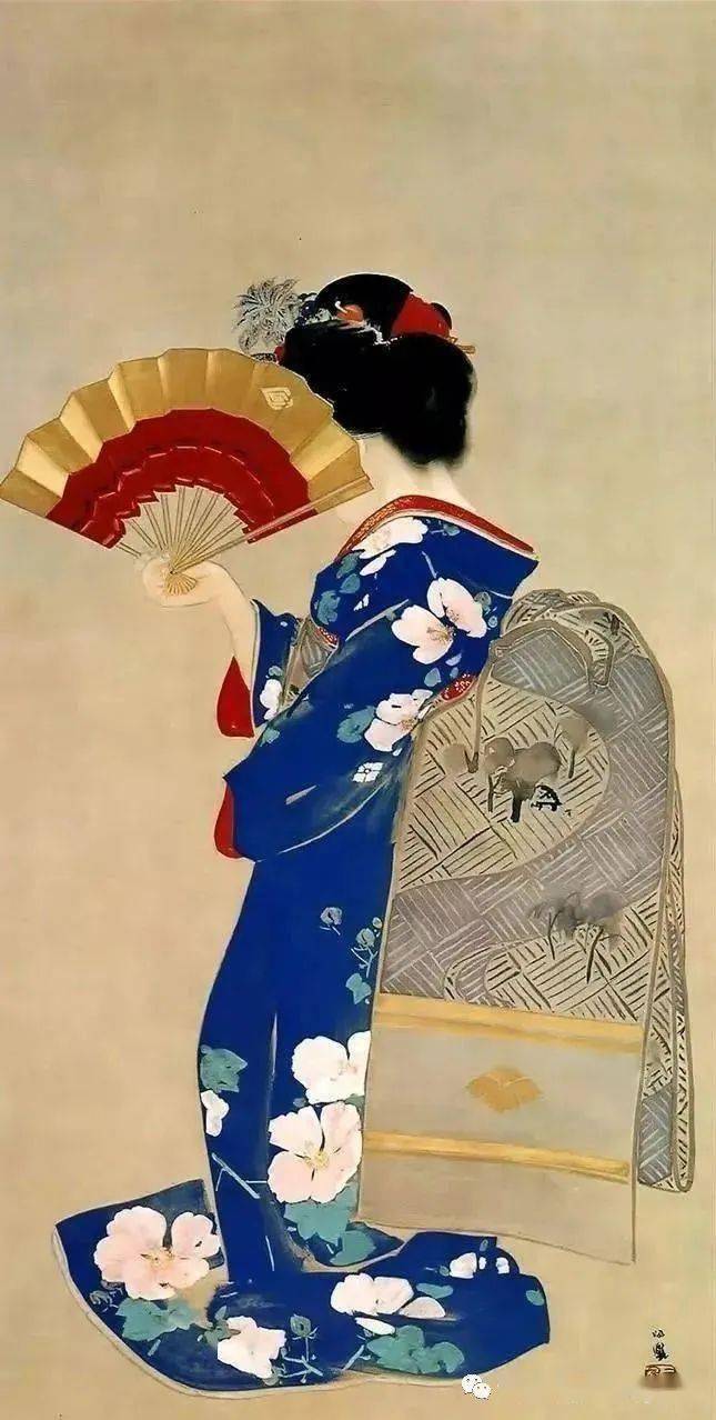 他笔下的美人图销魂荡魄,纯情绝俗,被评为日本"国宝级