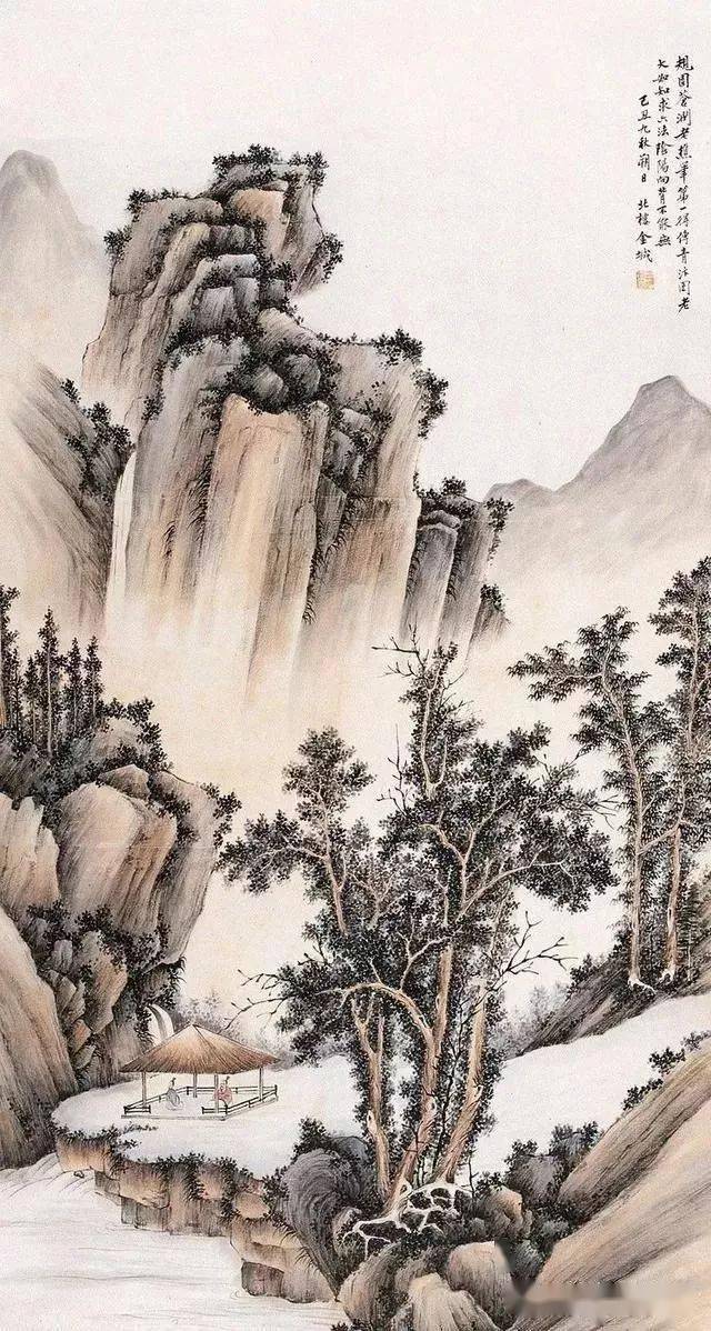 北樓金城 山水畫 金北楼古意山水集萃_法制