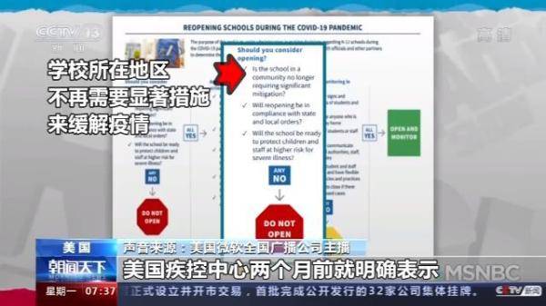 白宫|美媒：无视疾控中心重新开学指导 白宫人员自行撰写新版指导方针
