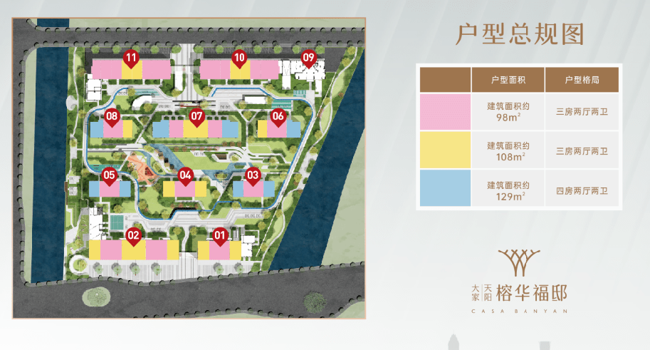 户型分布图  高层约98方边套