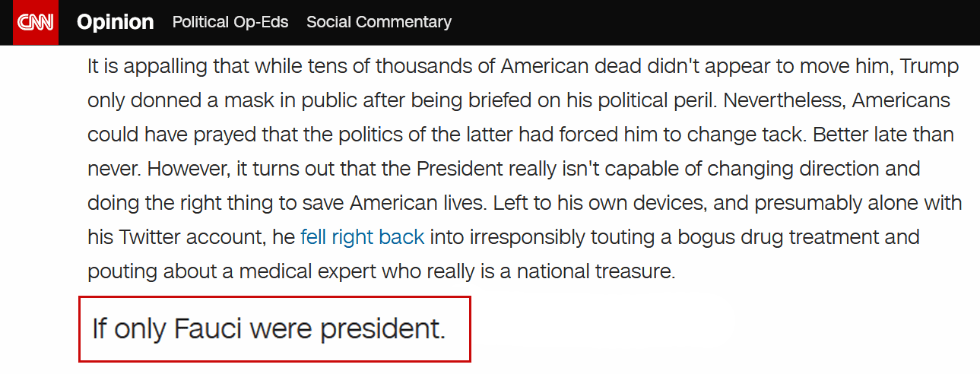 美国|美国新冠疫情进入“新阶段” CNN直呼：要是福奇当总统就好了！