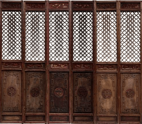 百科抹头中式门窗隔扇上的横向构件