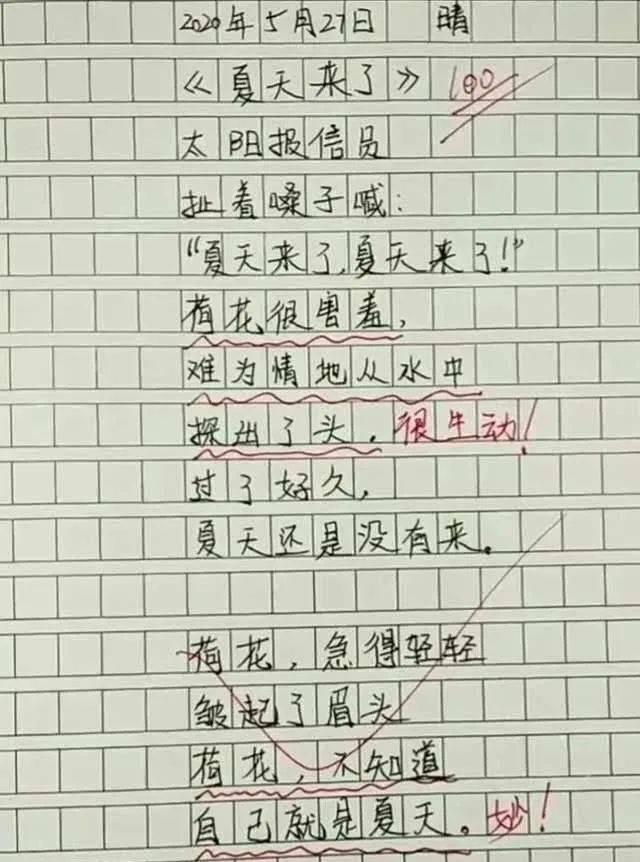 作文|小学生作文《热死了》火了，老师：优秀，我拜你为师吧！