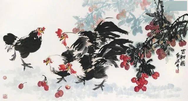 国画里最贵的几只鸡_徐湛