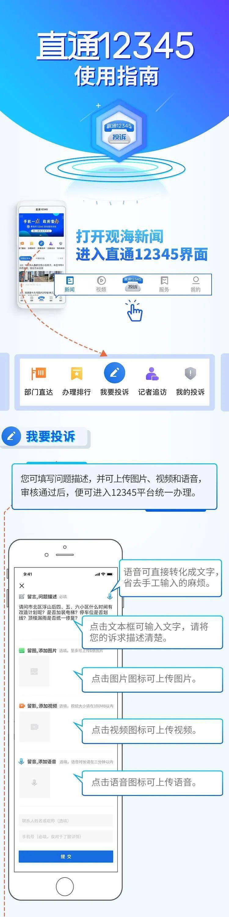 投诉|手机一点，政府督办！青岛市网端“投诉受理”第一平台来啦（附使用攻略）