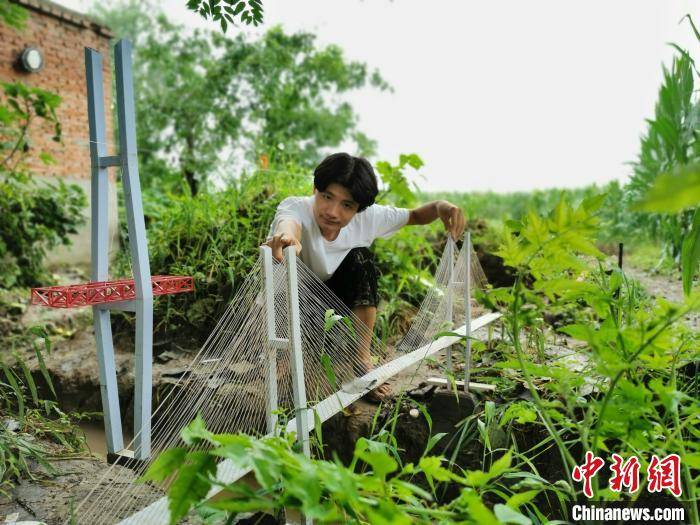 河南一农村大学生地里建“高铁”正在建设“三期工程”