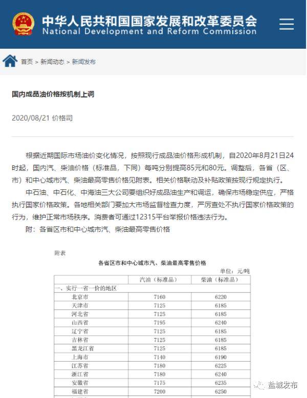 成品油|刚刚公布！今晚，油价上涨！