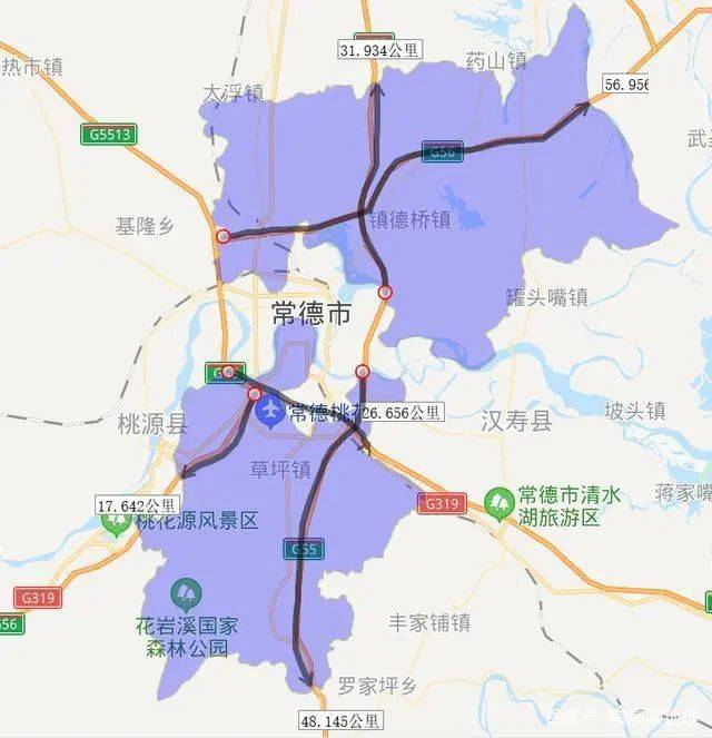 津市市  境内拥有杭瑞高速和安慈高速,并在境内互通,实测境内高速公路