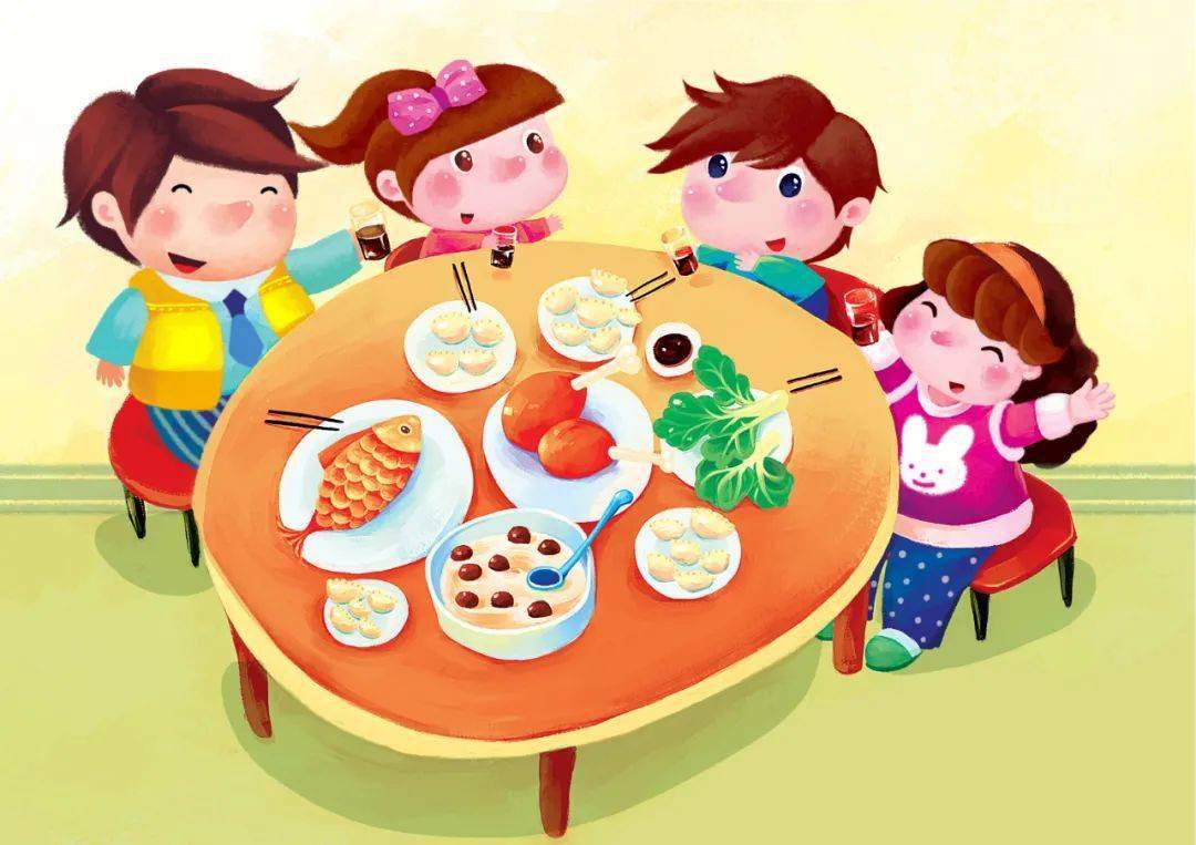 在进餐活动中,幼儿愿意相互交流或自言自语,没有影响其他小朋友或