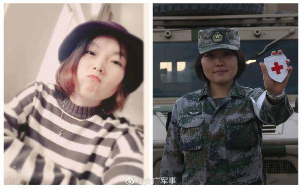 央广军事微博|女兵入伍前后对比照：有一种蜕变叫参军